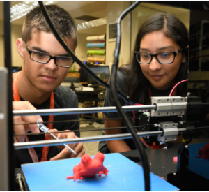 Summer College students explore new technologies in the MakerSpace and 3D Printing program.