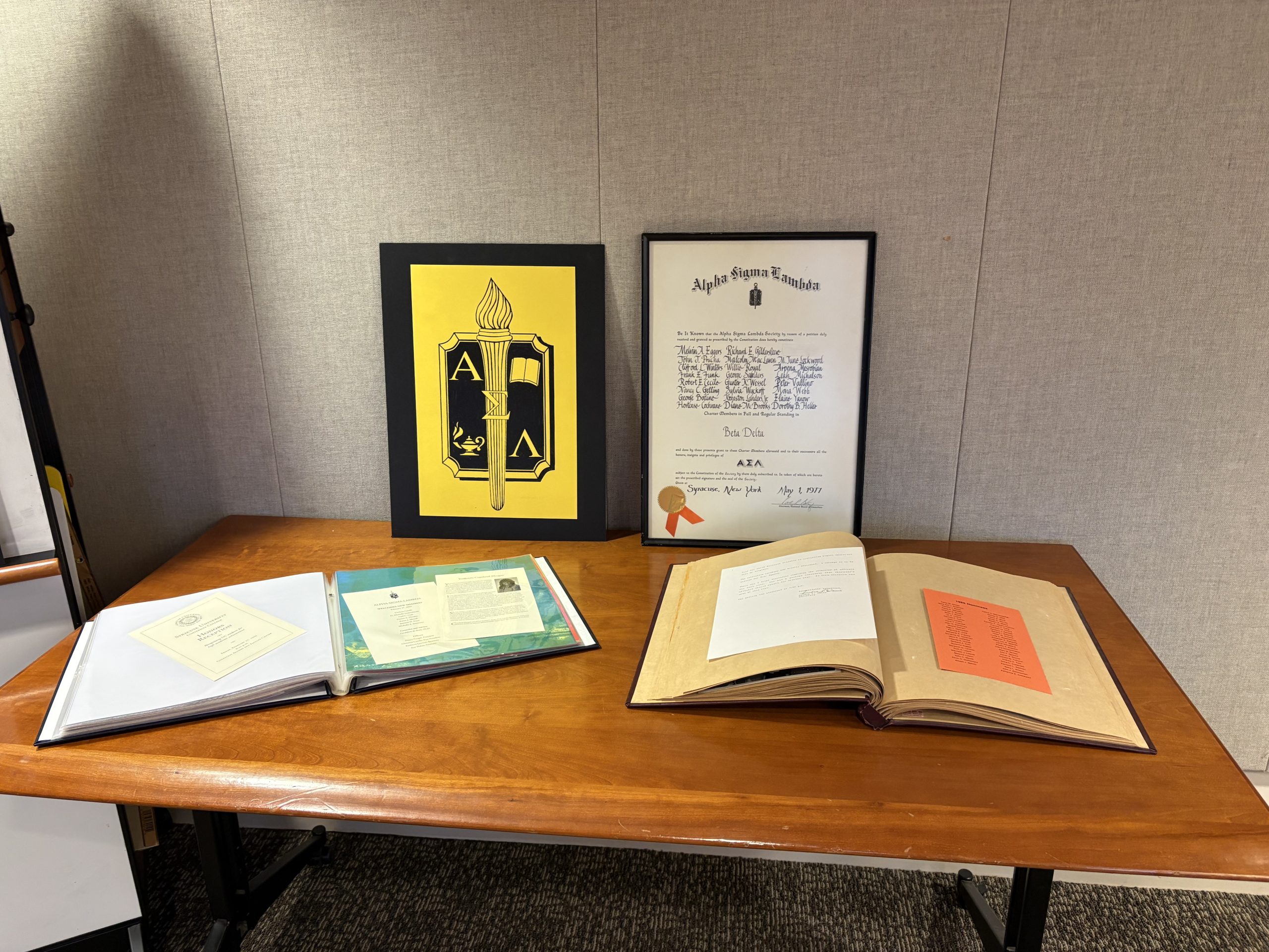 Alpha Sigma Lambda memorabilia